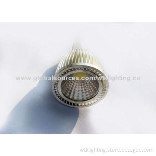 7W COB LED Spotlight, 560lm/GU10/MR16/E27 Base/Aluminum Housing/2,700-3,500/3,500-5,000/5,000-7,000K
